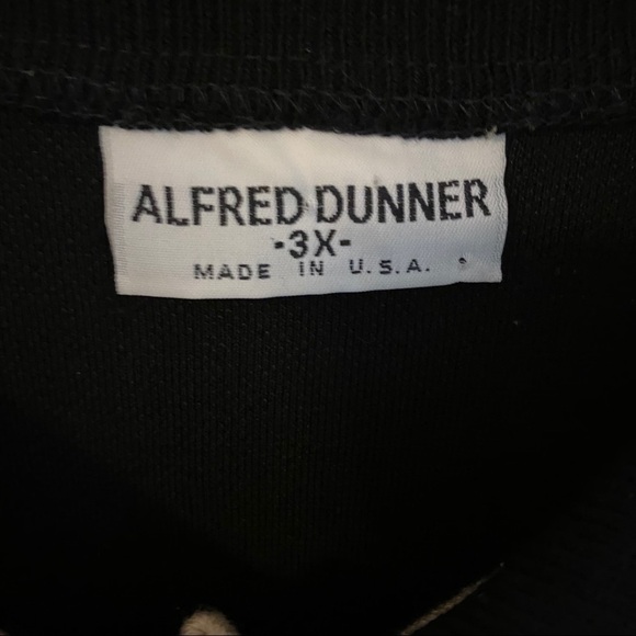 '80s ‘90s Vintage Collared Top Black Tan V Design - Picture 10 of 11